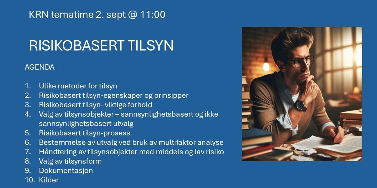 RISIKOBASERT TILSYN- AGENDA (003) RISIKOBASERT TILSYN- AGENDA (003)